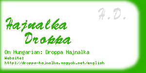 hajnalka droppa business card